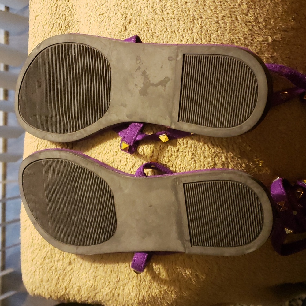 Purple Strappy Sandals - Picture 3 of 4